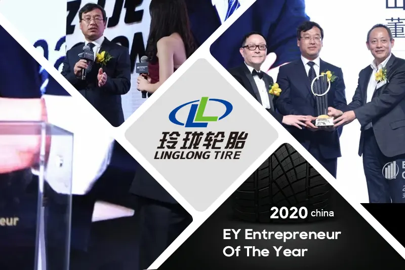 Ernst & Young, Shandong Linglong Tire Co., Ltd.-dən Wang Feng-i İlin Sahibkarı elan etdi® 2020 Çin Mükafatı Qalibi